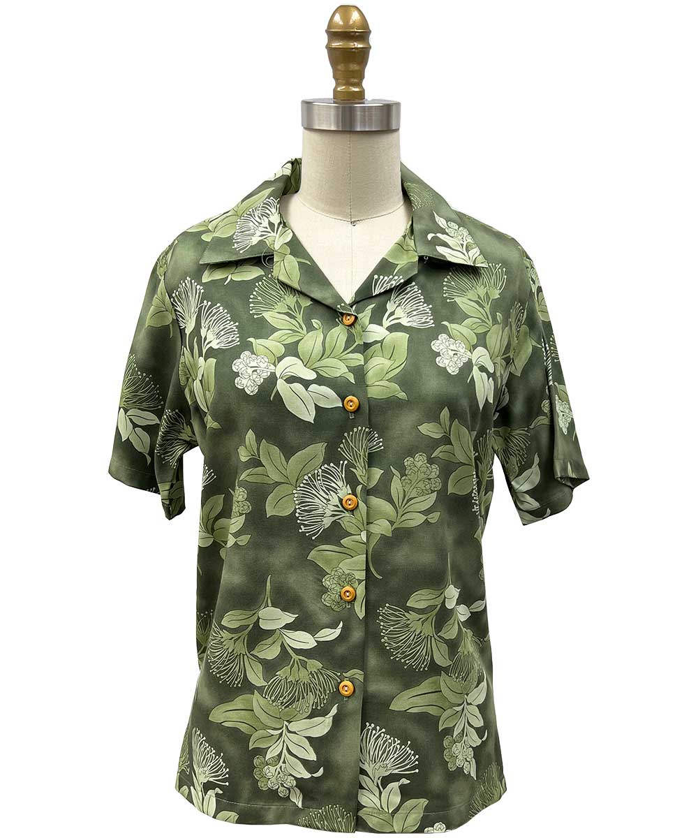 Paradise Found Ohia Navy Hawaiian Shirt