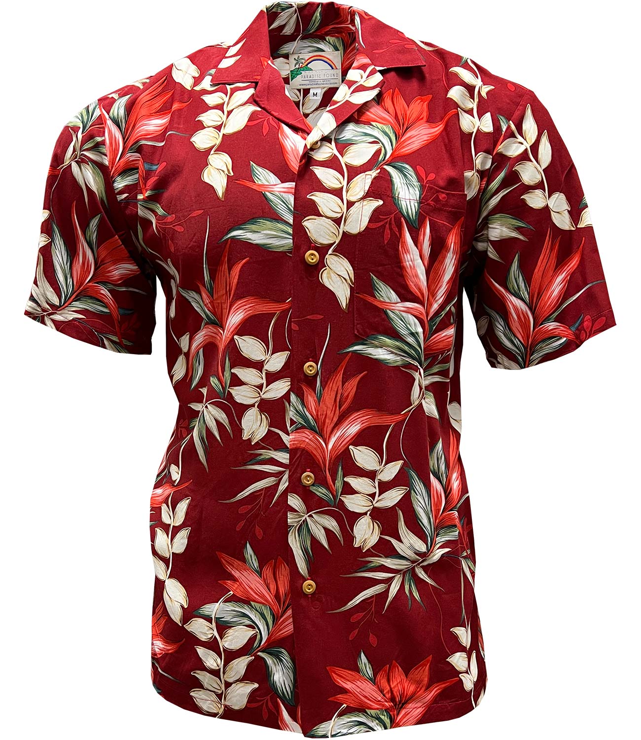 Rayon Heliconia Hawaiian Shirt