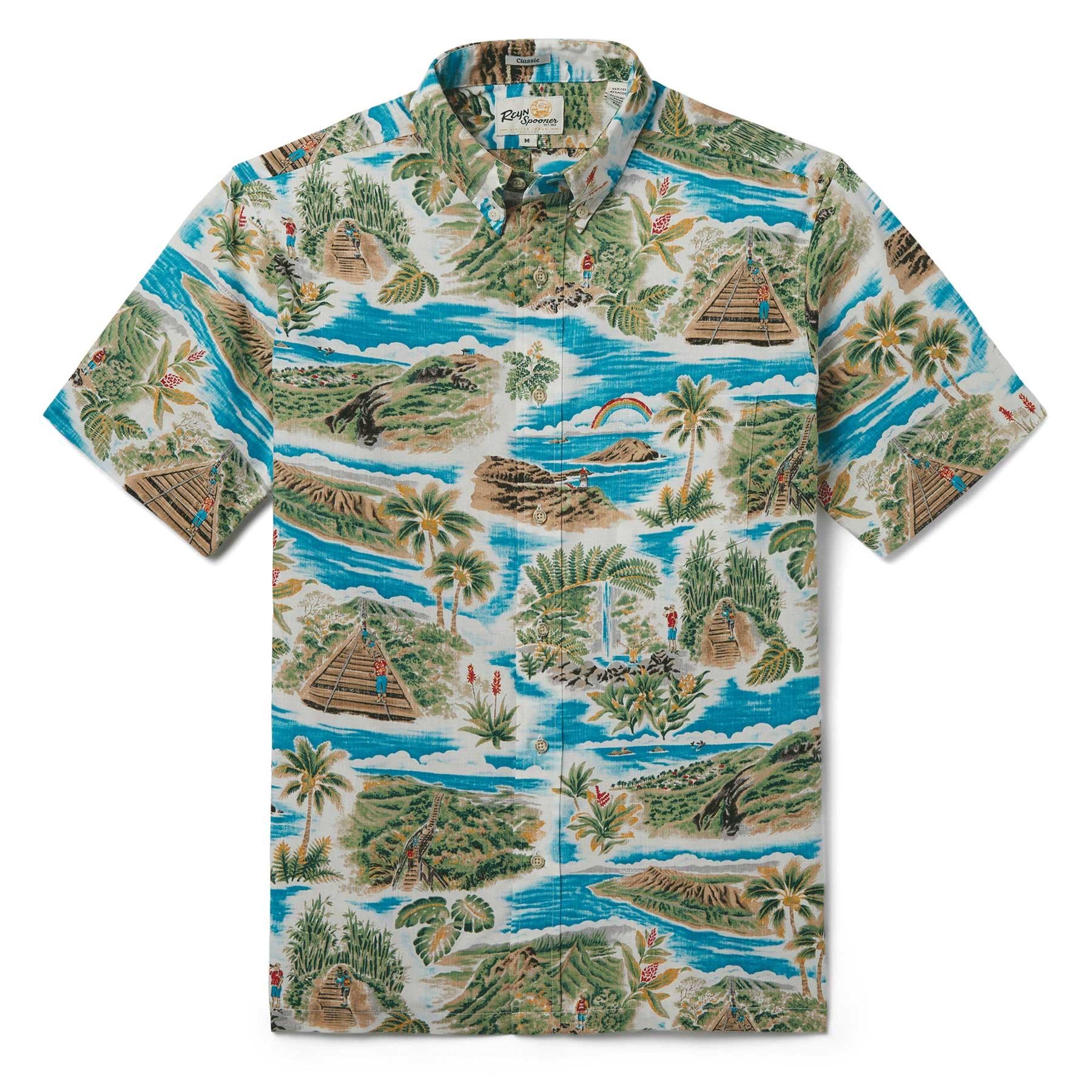 Reyn Spooner Hikin' 808 - Blue Moon | Aloha Shirt Shop