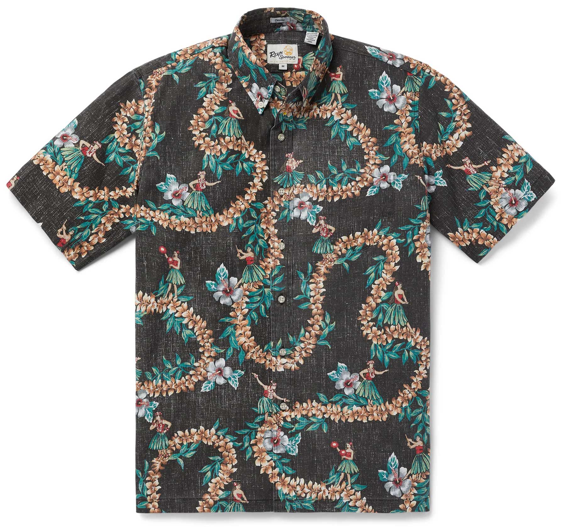 Reyn Spooner Spooner Spooktacular Black Spooner Kloth Men's Hawaiian Shirt  Classic Fit