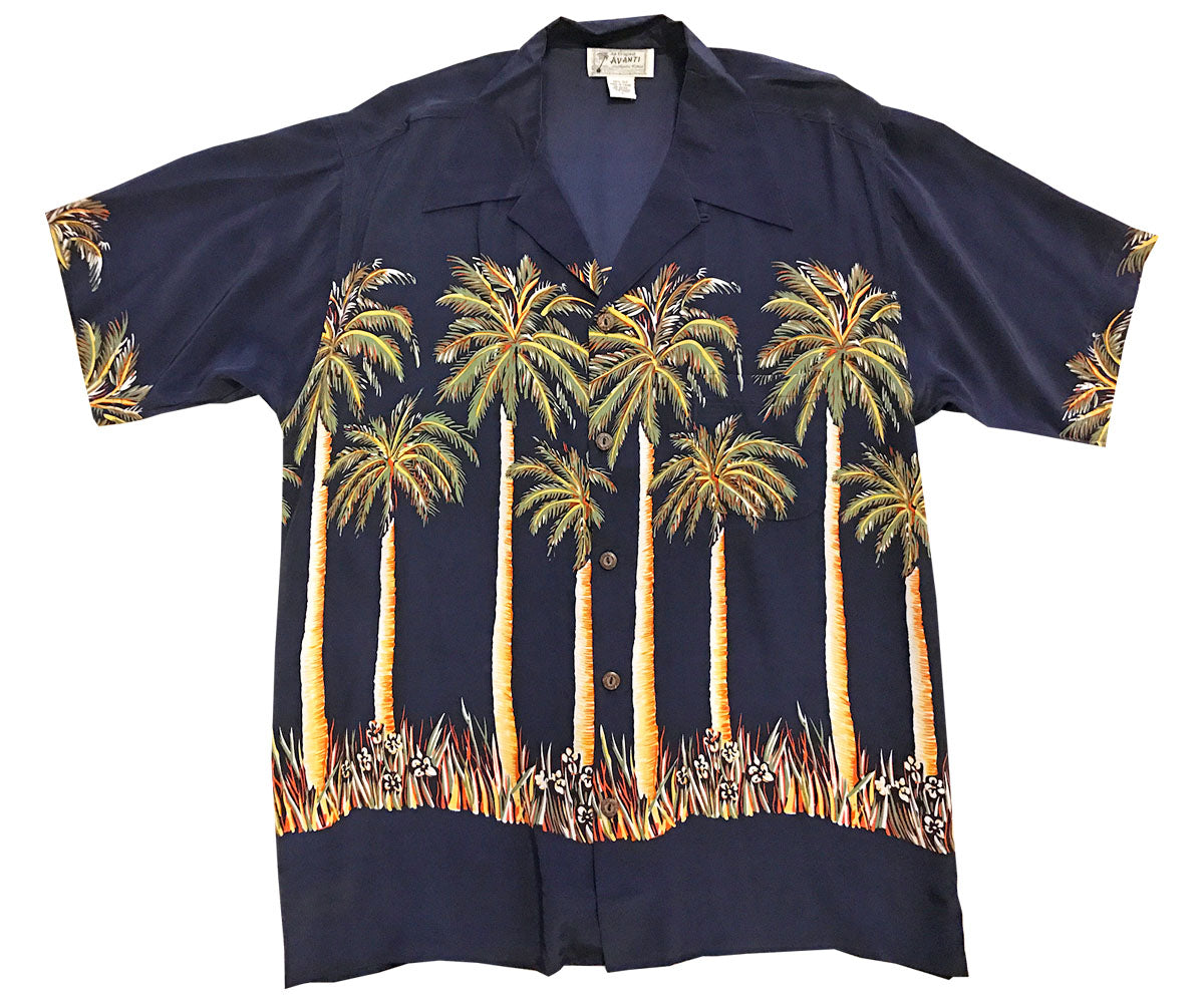 Retro Palms - Navy