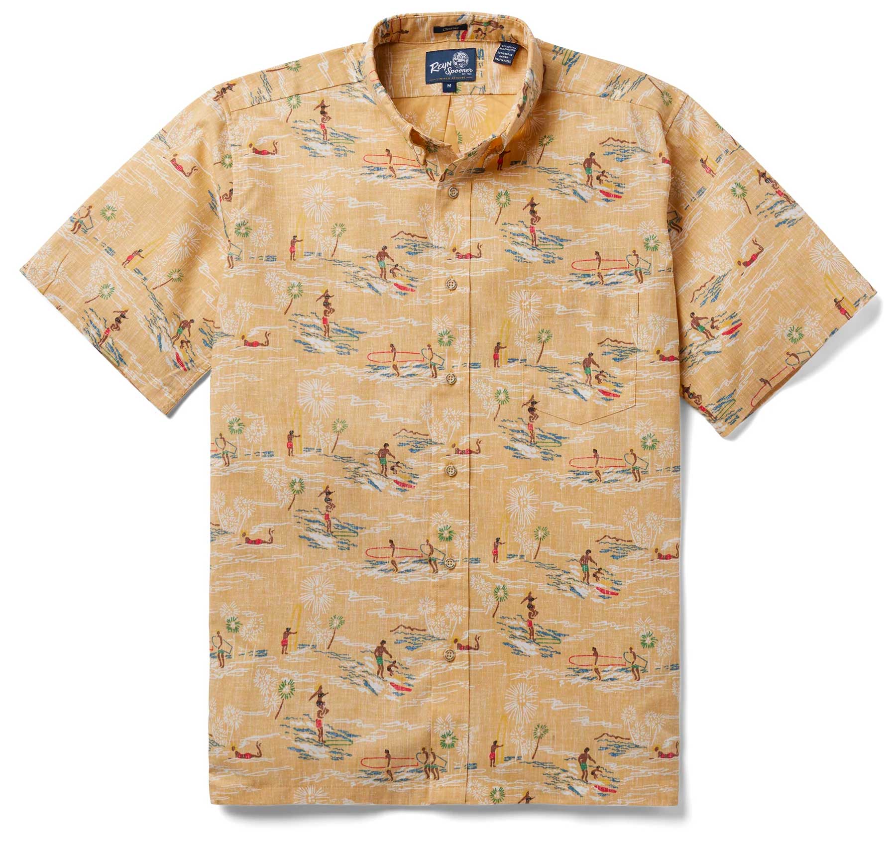 Reyn Spooner Surfer's Paradise - Nile Blue | Aloha Shirt Shop