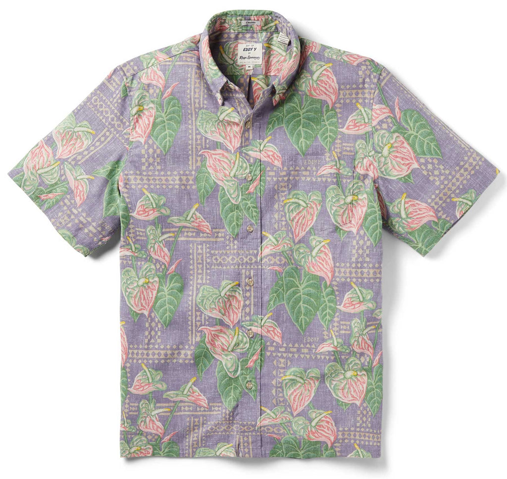 Reyn Spooner Reverse Print Hibiscus Hawaiian Button Shirt top LRG