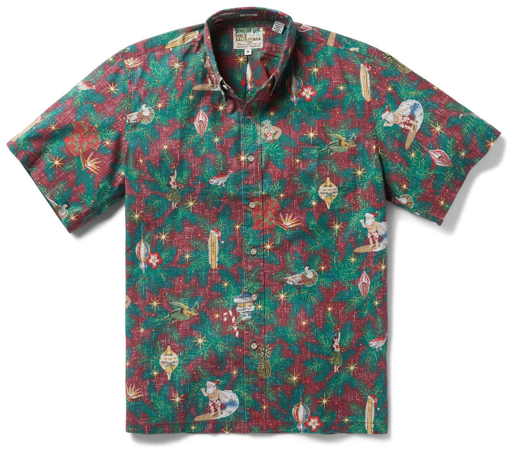 Reyn Spooner Hawaiian Christmas 2022 - Deep Red | Aloha Shirt Shop